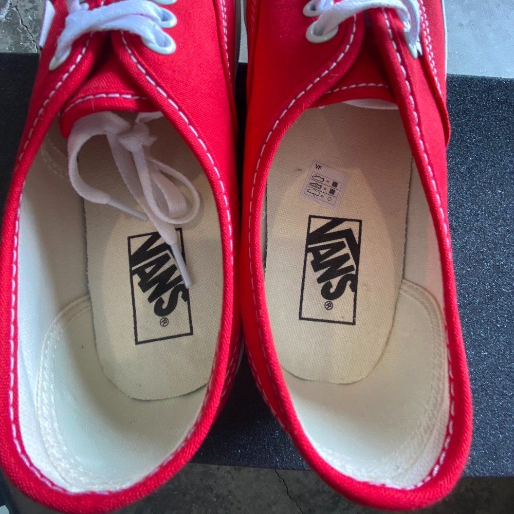 Vans Heritage Low-top Red Mens US Sz.7.5 / Womens Sz.9 - Picture 8 of 9